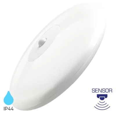 Immagine prodotto di Plafoniera a LED Braytron Ø26 cm con sensore di movimento, luce da soffitto rotonda per bagno, 18 W, IP44, 3000 K