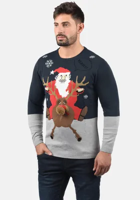 Produktbild von BLEND BHRudolph Herren Weihnachtspullover Winter Pullover Strickpullover Weihnachtspulli mit Rundhals-Ausschnitt Regular fit