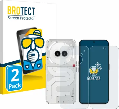 Produktbild von 2x BROTECT Schutzfolie für Nothing Phone (2a) (Display+Rückseite) Displayschutz Displayschutzfolie Folie Matt Entspiegelungsfolie