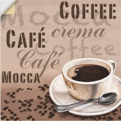 Produktbild von ARTland Wandbild, selbstklebend Mocca - Kaffee Größe: 30x30 cm