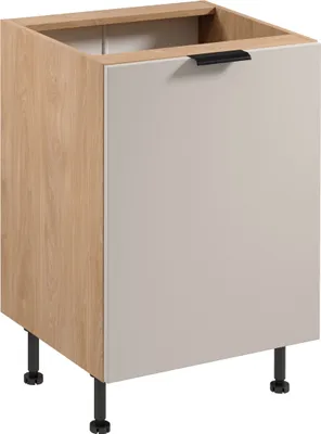 Produktbild von Küchenunterschrank 60 cm ohne Arbeitsplatte Küchenschrank, Sorento D60 Beige/Sonoma Eiche