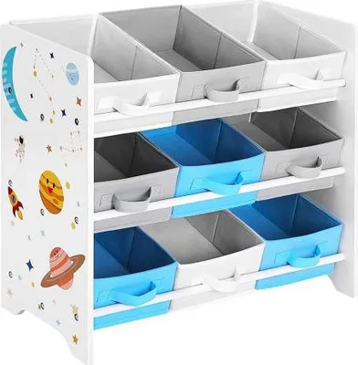 Obrázek produktu pro Dětský organizér na hračky - Vesmír, 9 košů
