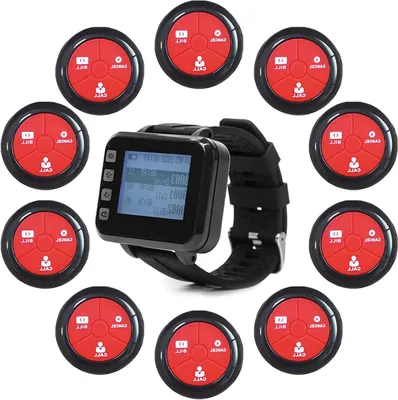 Imagen del producto de Sistema de llamada inalámbrico - Pager para restaurantes - Sistema de llamada para servicios - Sistema de llamada para atención médica - Sistema de llamada para hostelería