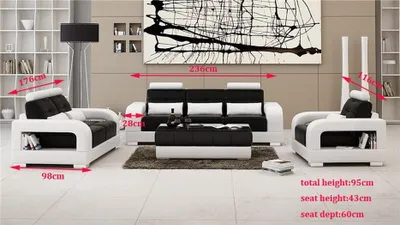 Produktbild von Moderne Ledersofa Couch Sofagarnitur 3+2+1 Garnituren Design Sofa jvmoebel ®