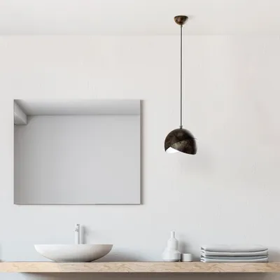 Obrázok produktu pre Opviq, kvalitné závesné svietidlo, kovové telo, Ø 20 cm, výška 15 cm, nastaviteľná výška 22–114 cm, kábel 90 cm, E27, max. 40 W, antická hnedá, industriálny dizajn, IP20, bez žiarovky.