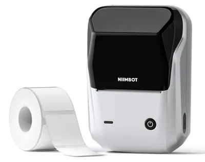 Imagen del producto de Niimbot B1, impresora de códigos de precios plateada, con tecnología Bluetooth 5.0, para etiquetas térmicas de 56 mm