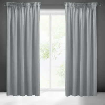 Produktbild von Eurofirany 417007, Durchscheinend, Grau, Einfarbig, Polyester, Aufhängungshaken, 260 g/m²