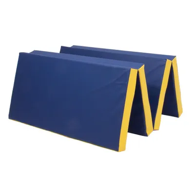 Produktbild von Klappbare Spiel- & Turnmatte (RG18) 4-teilig blau/gelb 200x100x8 cm