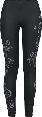 Produktbild von Rock Rebel by EMP Damen schwarze Leggings mit Ornamenten L