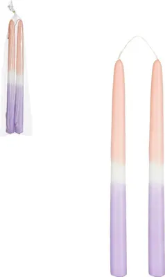 Produktbild von Mica Spitzkerzen Dip-dye hell rosa 2 Stück 2,2 x 30 cm