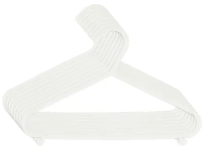 Produktbild von Bieco Kleiderbügel Kinder 8 St. Weiß | Länge ca 30 cm | Baby Kleiderbügel | Kinder Kleiderbügel | Baby Bügel Kleiderbügel Kinder baby organiser kinder bügel baby größentrenner baby