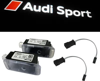 Immagine prodotto di Genuine Audi Sport LED ingresso illuminazione porta logo + adattatore per molti Audi