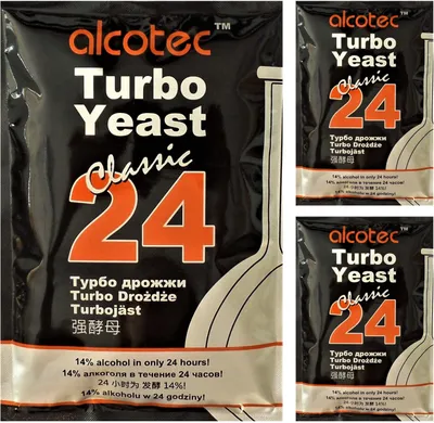 Produktbild von HUGBERT Alcotec 24 Turbo Classic, Alkohol, Gärhefe Hefe, Schnaps, Brennhefe, Destillation, 3 Stück