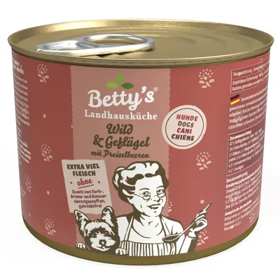 Produktbild von Bettys Landhausküche Hund Wild & Geflügel 200 g