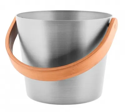 Produktbild von Rento Saunakübel aluminium SILBER mit Bambus Henkel