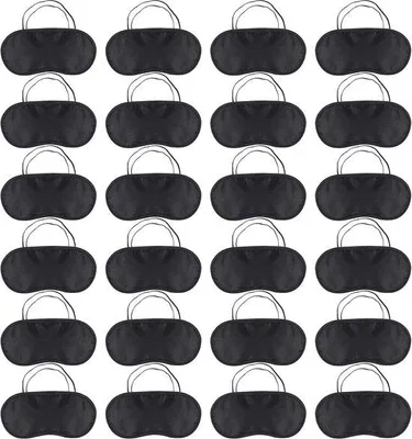 Produktbild von Ibenzoa® Schlafmasken 24er‑Set – ultraweiche, lichtabschirmende Augenmasken für Seitenschläfer, Polyester mit Schaumstoffpolster, verstellbare Bänder