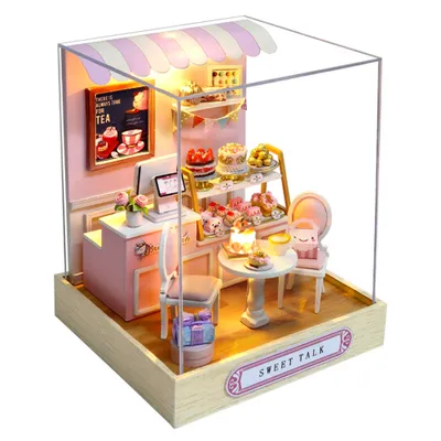 Produktbild von 3D-Puzzle DIY holz Miniaturhaus Modellbausatz Puppenhaus Sweet Talk