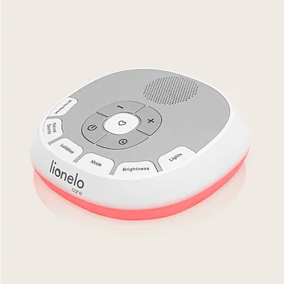 Image de Lionelo Veilleuse portable BabyNap 2 en 1 avec 11 couleurs de lumière, 20 sons, berceuses, bruits, minuterie