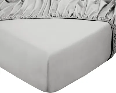 Produktbild von DoubleDry DoubleDry Spannbetttuch - 100% natürliche Baumwolle - Doppelbett 140x200 cm - weich & atmungsaktiv - rundum elastisch - Hellgrau