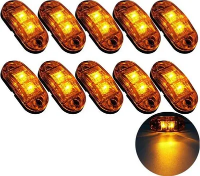 Immagine prodotto di Fari a LED per rimorchi - Luce di segnalazione gialla - 10 pezzi - per autocarri e roulotte