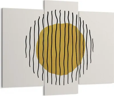 Produktbild von Bild auf Leinwand - Leinwandbild - 3 Teile - Modern Piece Linear - 130x100cm - Wand Bild - Wanddeko - Wandbilder - Leinwanddruck - Bilder - Wanddekoration - Leinwand bilder - Wandbild - CB130x100-4793