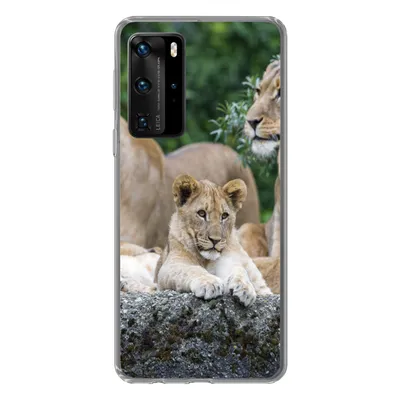 Produktbild von MuchoWow® Handyhülle Schutzhülle Hülle für Huawei P40 Pro Löwen - Tiere - Jungtiere Silikon Softcase Handy Hülle - Schutz