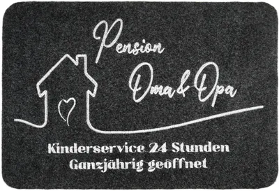 Deurmat für Großeltern, 40x60 cm, personalisiert, antirutsch, waschbar