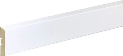 Produktbild von Bekleidungsleiste FU064B1 MDF weiß lackiert 2400 x 62 x 16 mm