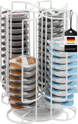 Produktbild von bremermann Kapselständer drehbar für 56 TASSIMO Kapseln, Kapselspender weiß