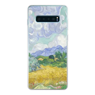 Produktbild von MuchoWow® Handyhülle Schutzhülle Hülle für Samsung Galaxy S10 Plus Weizenfeld mit Zypressen - Vincent van Gogh Silikon Softcase Handy Hülle - Schutzhülle