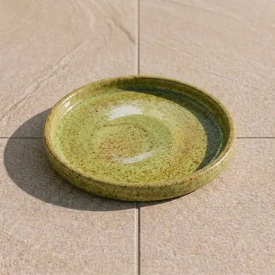 Zdjęcie produktu dla Podstawka pod doniczkę ceramiczna Provencelia Jesienna zieleń, Ø29 cm x H5 cm, mrozoodporna
