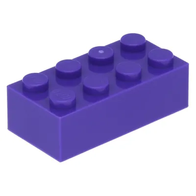 Immagine prodotto di 100 mattoncini LEGO 2 x 4, viola scuro