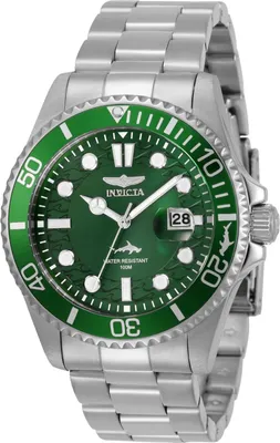 Obrázek produktu pro Invicta Pro Diver 30020 - Pánské Náramkové Hondiky - Quartzové - Nerezová ocel s zeleným ciferníkem - 43mm
