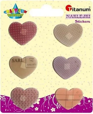 Produktbild von Naklejki foliowe serca mix rozmiar. czerwone 12szt