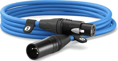 Produktbild von RØDE XLR3M-B, XLR, Männlich, XLR, Weiblich, 3 m, Blau