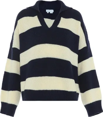 Image de blonda damen pullover - navy wollweiss, M/L