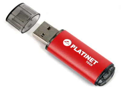 Produktbild von Platinet PMFE16R, 16 GB, USB Typ-A, 2.0, 22 MB/s, Kappe, Rot