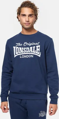 Produktbild von Herren Rundhals Sweatshirt normale Passform BURGHEAD Navy/White 3XL Lonsdale