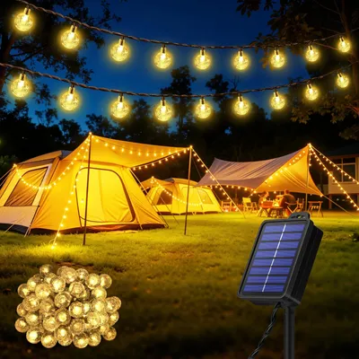 Solar-Lichterkette 60 LEDs 13,2 m warmweiß IP65