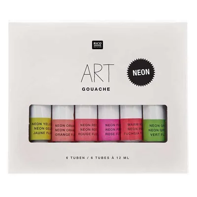 Produktbild von Gouachefarben-Set - Fluo-Farben - 6 x 12 ml