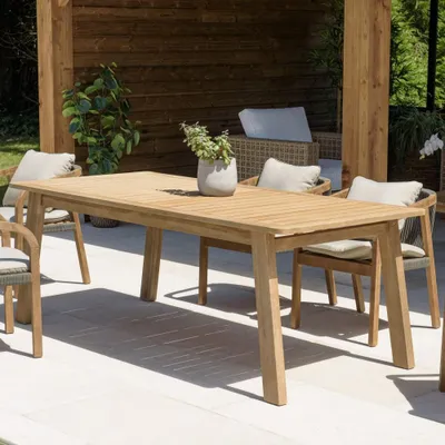 Image de CELESTIN - Table à manger de jardin en bois d'acacia 200x95cm