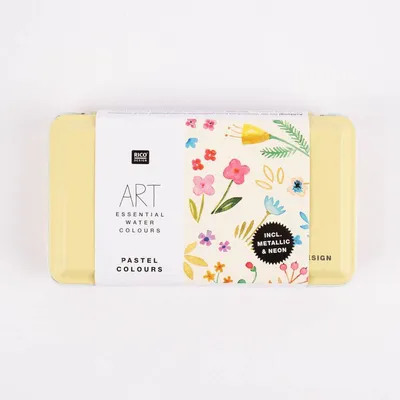 Produktbild von Rico Design Art Essential Aquarell Künstler Aquarellfarbkasten 12 Farben Pastell