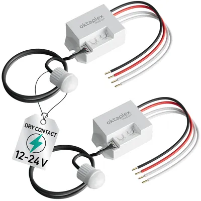 Produktbild von 2er Set Oktaplex Jan 12–24 V Bewegungsmelder mit potentialfreiem Ausgang