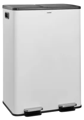 Immagine prodotto di Contenitore per rifiuti da cucina - Cestino - Bidone - Contenitore per rifiuti - Contenitore per la raccolta differenziata - Contenitore da 60 litri con doppio scomparto