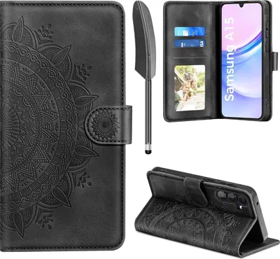 Image de Samsung Galaxy A15 5G/4G Housse en cuir noir Flip Wallet Case