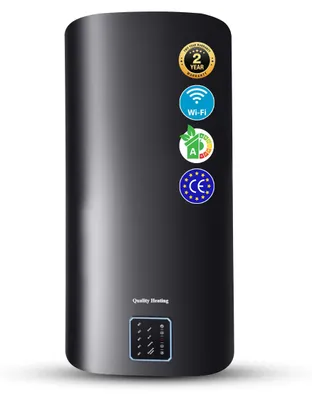 Zdjęcie produktu dla Elektryczny podgrzewacz wody 50 litrów, Wi-Fi, podwójny element grzejny - moc 2000 watów - do montażu ściennego