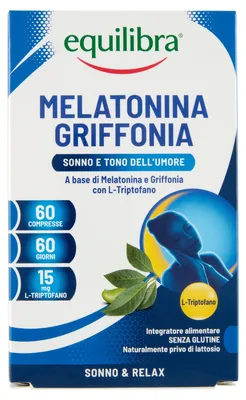 Produktbild von MELATONIN + GRIFFONIA, 60 Tabletten
