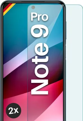 Produktbild von Glas Schutzfolie für Xiaomi Redmi Note 9 Pro, Stückzahl:2er Set