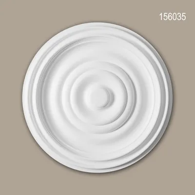 Produktbild von PROFHOME 156035 Rosette aus Polyurethan Deckenrosette Zierelement Ø 48,5 cm