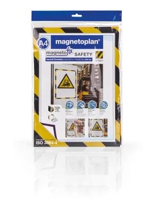 Obrázok produktu pre magnetoplan magnetický rám magnetofix SAFETY A4 žltá/čierna